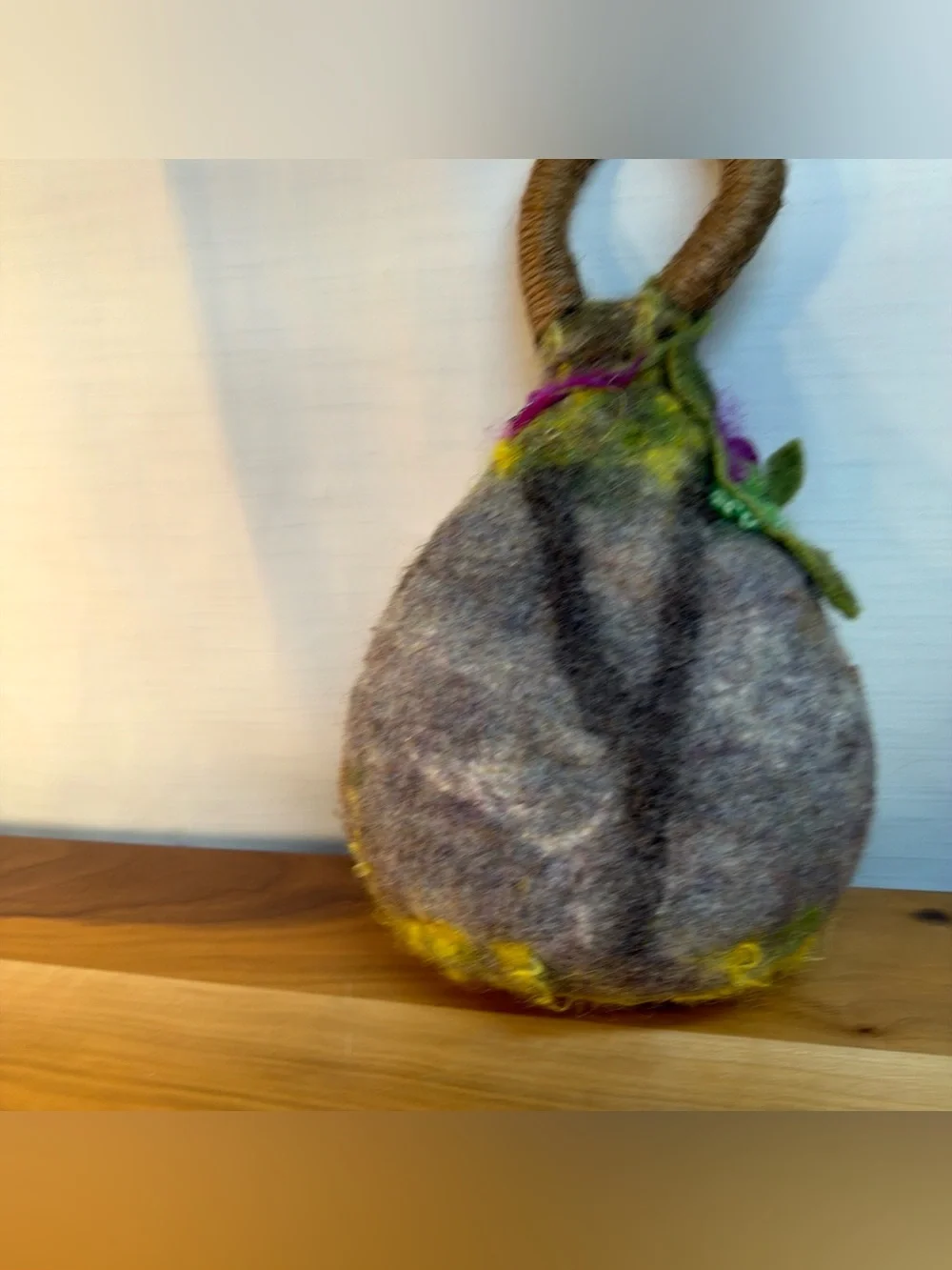 NEW Felted Wool Birdhouse, Functional for Use as Real Birdhouse Handmade.